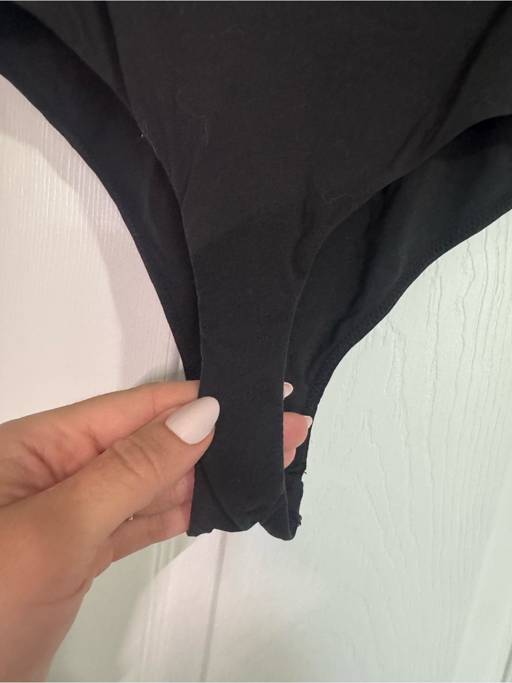 SKIMS Black Scoop Neck Long Sleeve Thong Bodysuit Medium - Picture 6 of 7